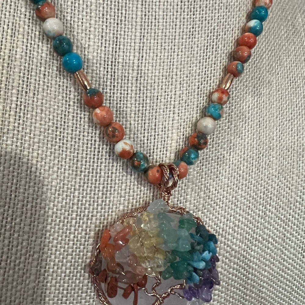 Gemstone Tree of Life Necklace